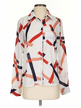 Lulu’s Women's Geometric Print Button-Up Shirt